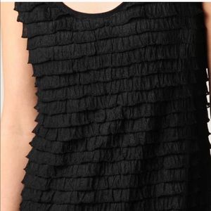Free People Little Black Ruffle Tank Dress, szM